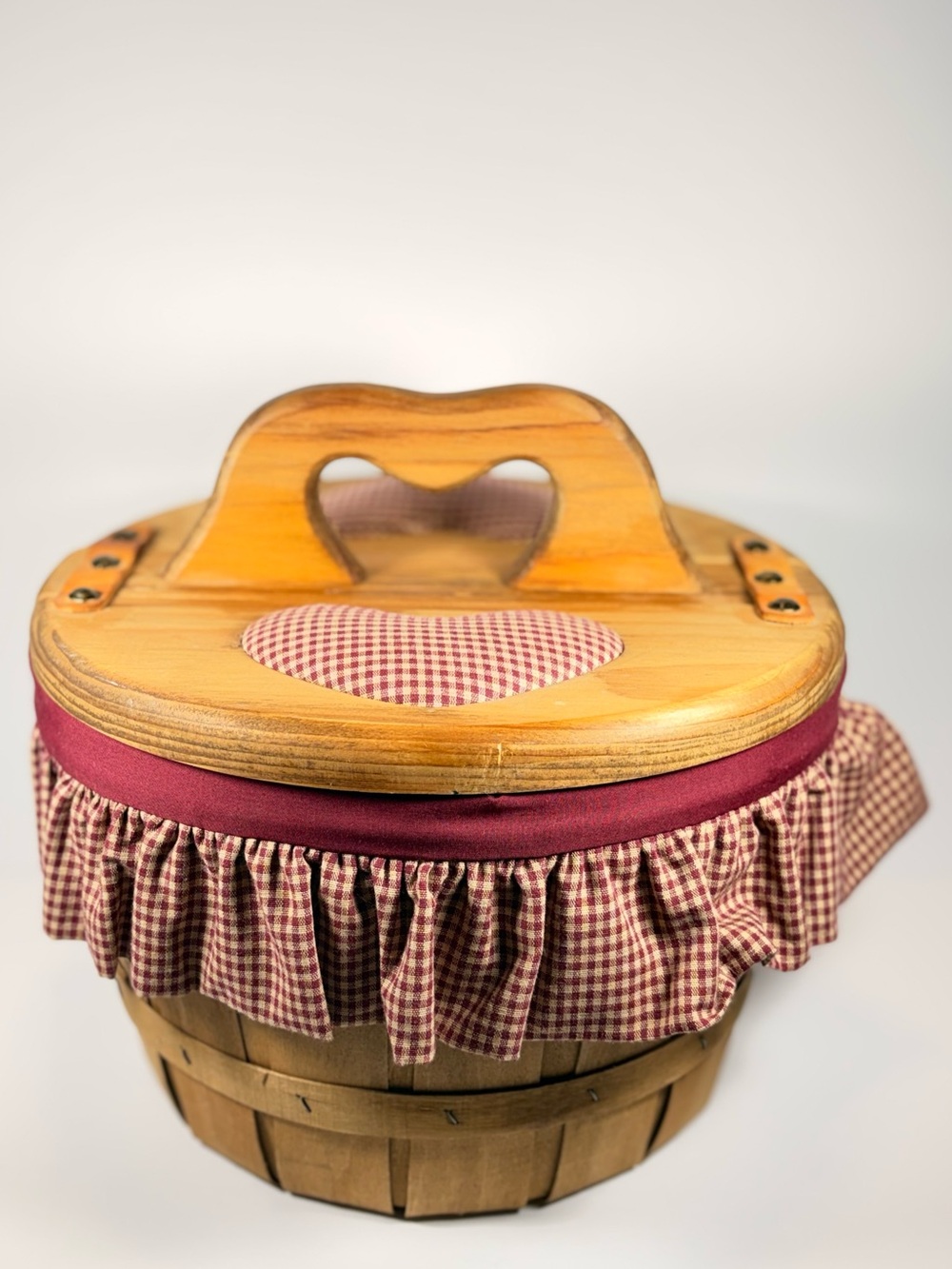 Vintage-Style Wooden Yarn Basket – Country Heartfelt Nova Scotia